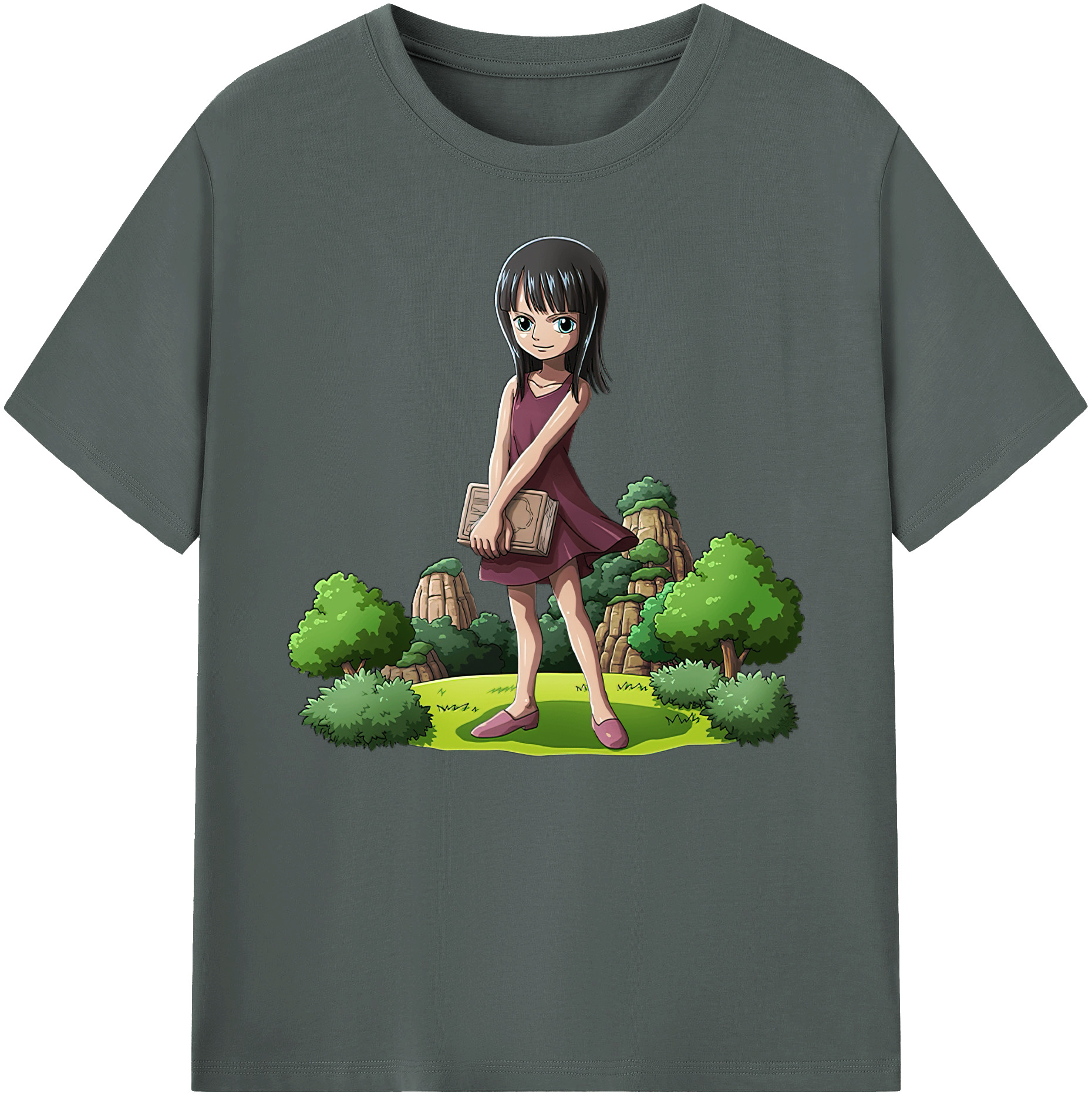 ワンピース ニコ・ロビン ONE PIECE Nico Robin 綿100％ メンズ半袖Tシャツ｜肌触りやわらか＆通気性